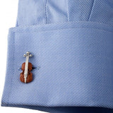 Brown Violin Music Cufflinks