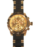 Gold Mens Metal Geneva Oversized Watch