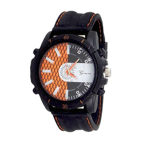 Black Orange Designer Watch