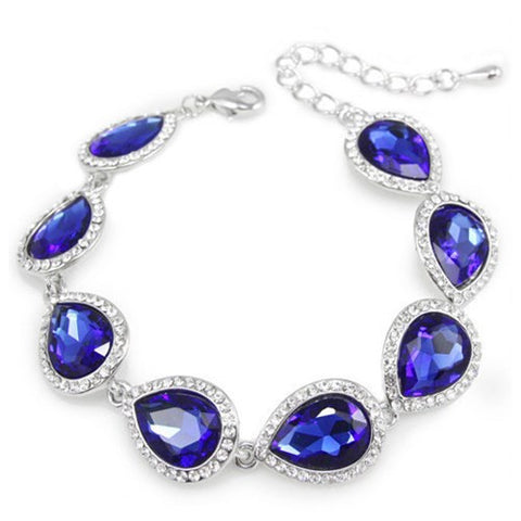 Blue Silver Plated Bracelets
