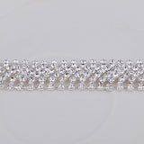 Silver Crystal Wave Rhinestone Bracelet