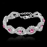 Pink Crystal Rhinestone Bracelet