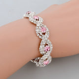 Pink Crystal Rhinestone Bracelet