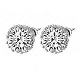 Stud Earrings Crystal Multi Prong 8mm Diamond Small Fashion Jewelry
