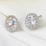 Stud Earrings Crystal Multi Prong 8mm Diamond Small Fashion Jewelry