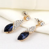 Blue Gold Plated Earrings