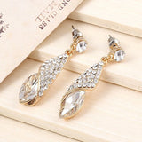 Clear Gold Plated Earrings