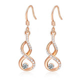 Infiniti Gold Plated Clear Earrings