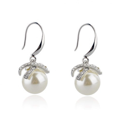Pearl Drop Gold Plated Earrings