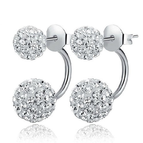 Disco Ball Silver Stud Earrings