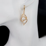 Pearls Drop Gold/Silver Earrings