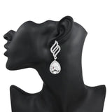 Crystal Drop Austrian Stones Crystal Blue Earrings