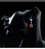 Platinum Rhinestone Chandelier Silver Drop Earrings