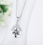 Crystal Heart Silver Purple Pendant