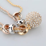 Gold Silver Crystal Rhinestone Pendant