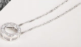 Silver Crystal Round Pendants