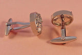 Crystal laser cut cufflinks