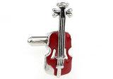 Red Acoustic Guitar Cufflinks