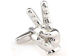 Hand Peace Sign Cufflinks