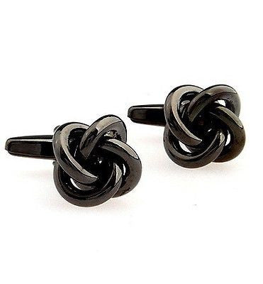 Gun Metal Knot Cufflinks