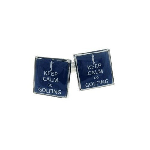 Keep Calm Go Golfing Cufflinks