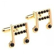 Musical Note Gold Cufflinks