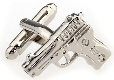 Silver Gun Cufflinks