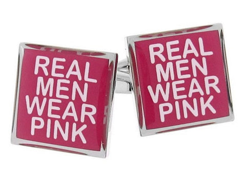 Real Men Wear Pink Cufflinks