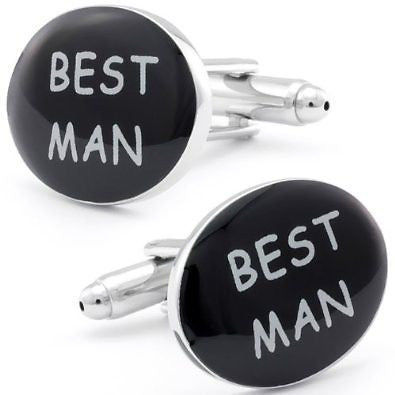 Best Man Oval Cufflinks