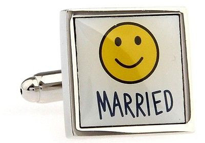 Married Face Cufflinks