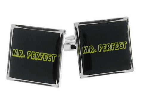 Mr Perfect Groom Wedding Cufflinks