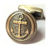 Sail Boat Anchor Gold Vintage Cufflinks