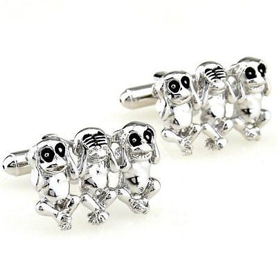 Three Monkey Cufflinks