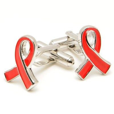 Red Ribbon Cufflinks