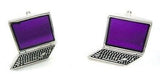 Purple Laptop Cufflinks