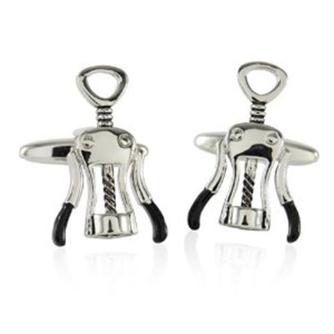 Corkscrew Wine Opener Cufflinks