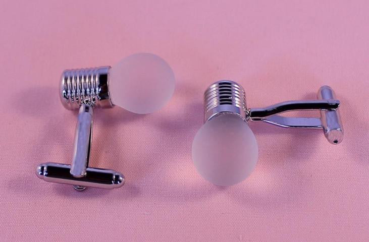 Light Bulb Cuff Silver Light Bulb Cufflinks with Gift Box and Cleaner | ProCuffs | www ...