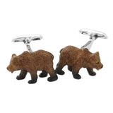 Bear Brown Forest Grizzly Zoo Cufflinks Fish Mammal Furry Chicago Animal Cub