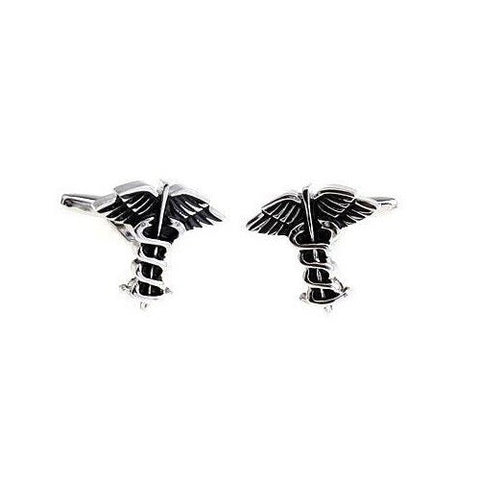 Medical Emt Caduceus Cufflinks