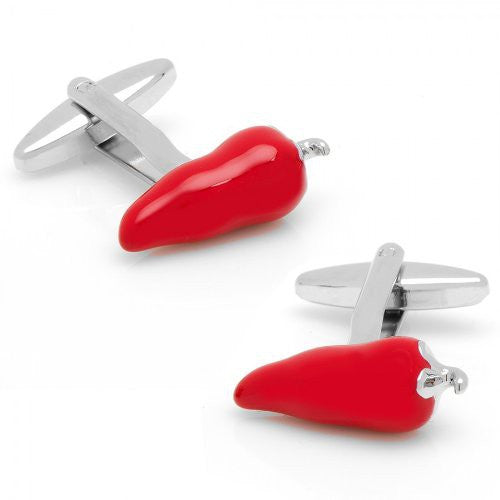 Red Chill Pepper Serrano Cufflinks