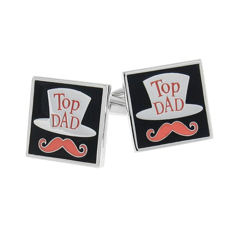 Top Dad Best Moustache Cufflinks