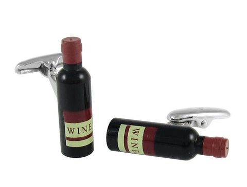 Red Wine Bottle Cufflinks