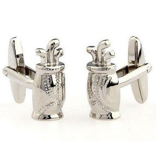 Golf Bags Putt Ball Cufflinks
