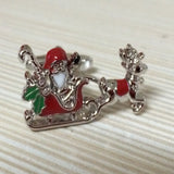 Santa Claus Rain Deer Christmas Cufflinks