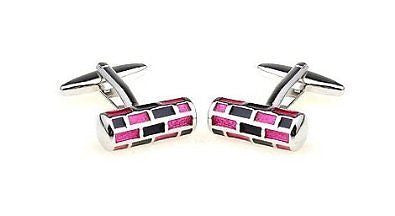 Red And Black Cylinder Cufflinks