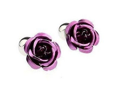 Purple Rose Cufflinks