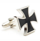 Black Iron Cross Cufflinks