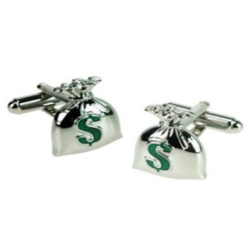 Money Bag Dollar Cufflinks