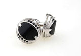 Black Pearl Circle cufflinks