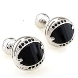 Black Pearl Circle cufflinks